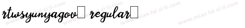 RTwSyunYaGOv1 Regular字体转换